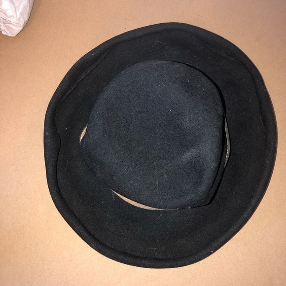 THE SCALA COLLECTION Hat Women's Size O/S Black/Brown Cowboy Wool Made In USA - Picture 4 of 9